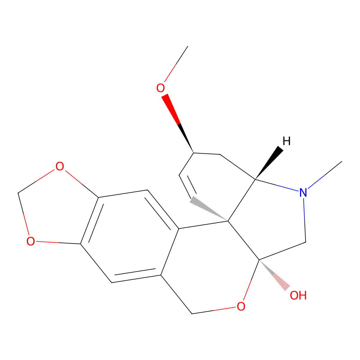 Tazettine molecular structure, CAS 507-79-9