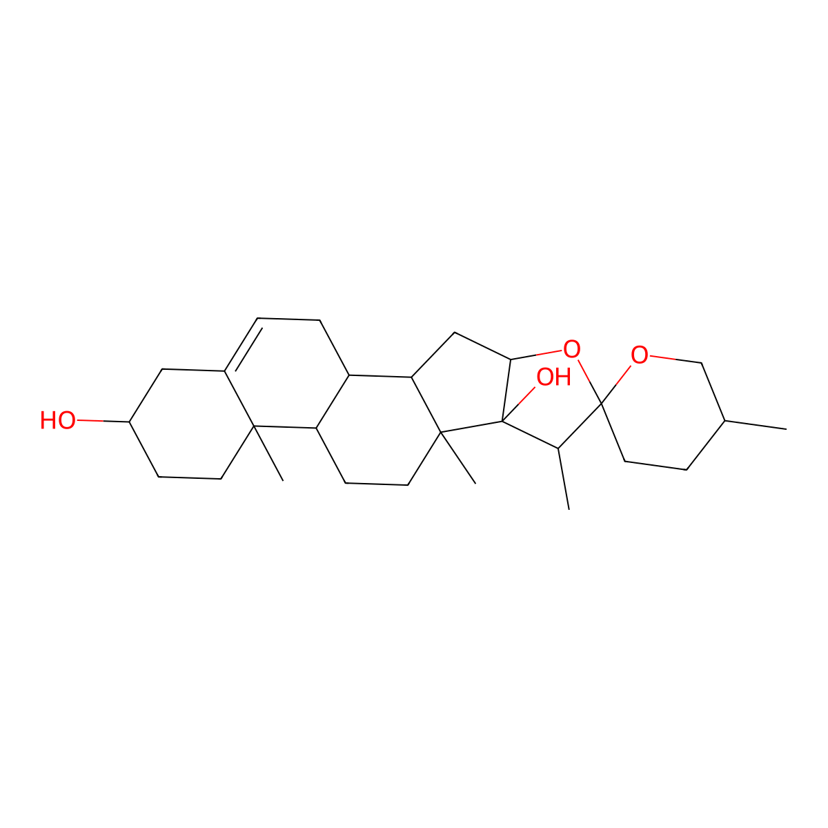 Pennogenin molecular structure, CAS 507-89-1
