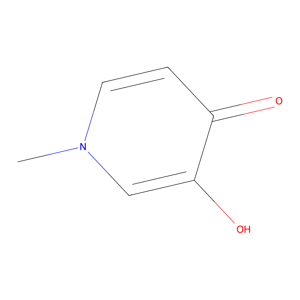 4(1H)-Pyridinone, 3-hydroxy-1-methyl- molecular structure, CAS 50700-61-3