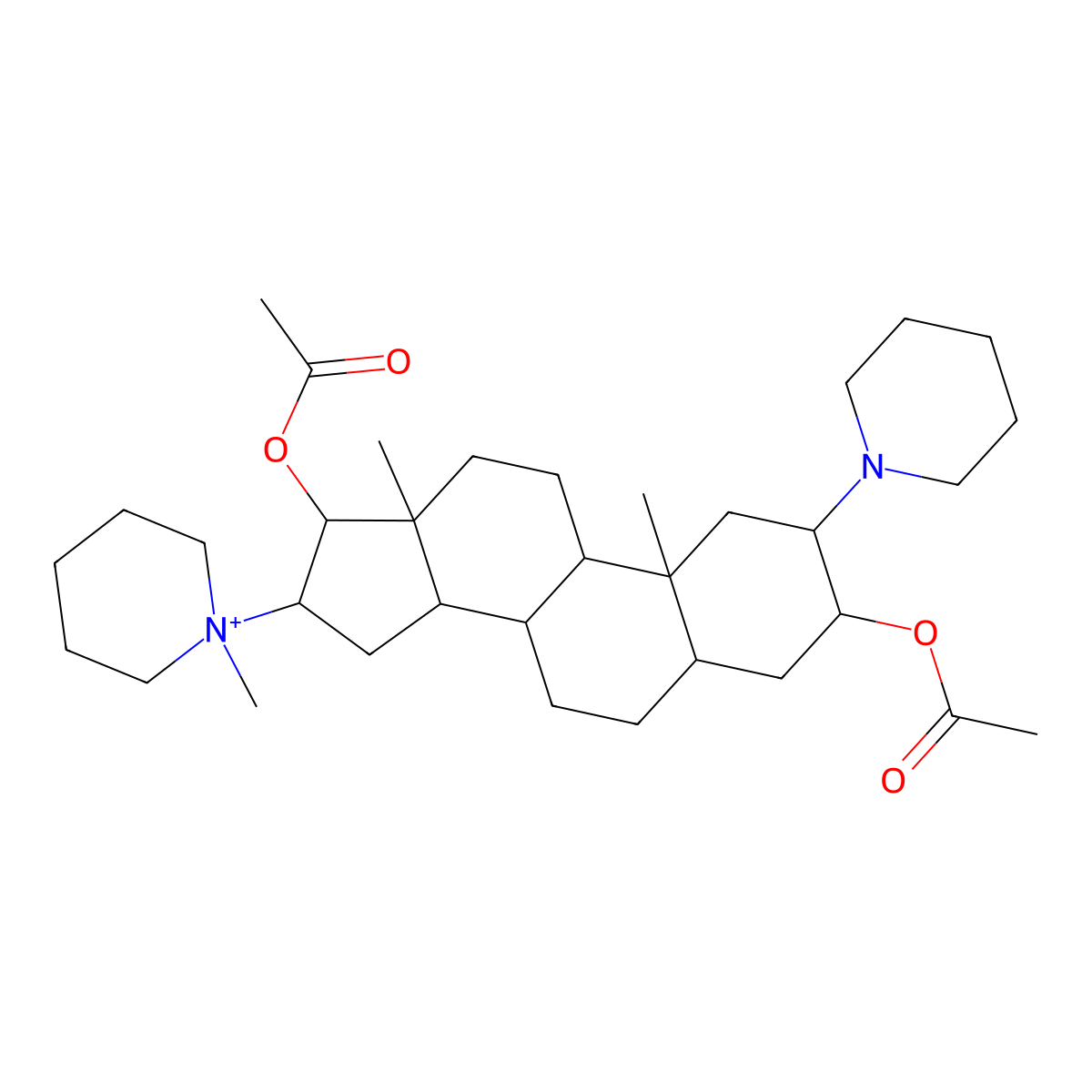 Vecuronium molecular structure, CAS 50700-72-6