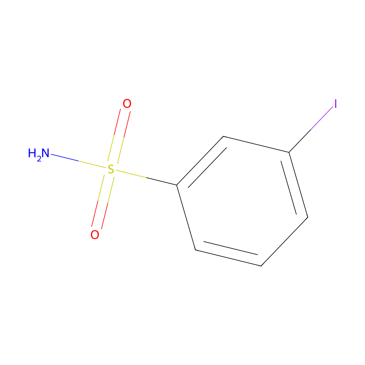 3-Iodobenzene-1-sulfonamide molecular structure, CAS 50702-39-1