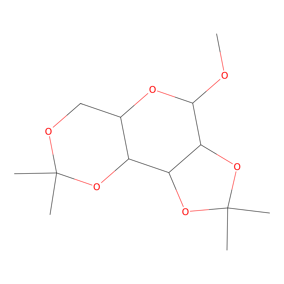 Methyl-2,3:4,6-DI-O-isopropylidene-D-mannopyranoside molecular structure, CAS 50705-56-1