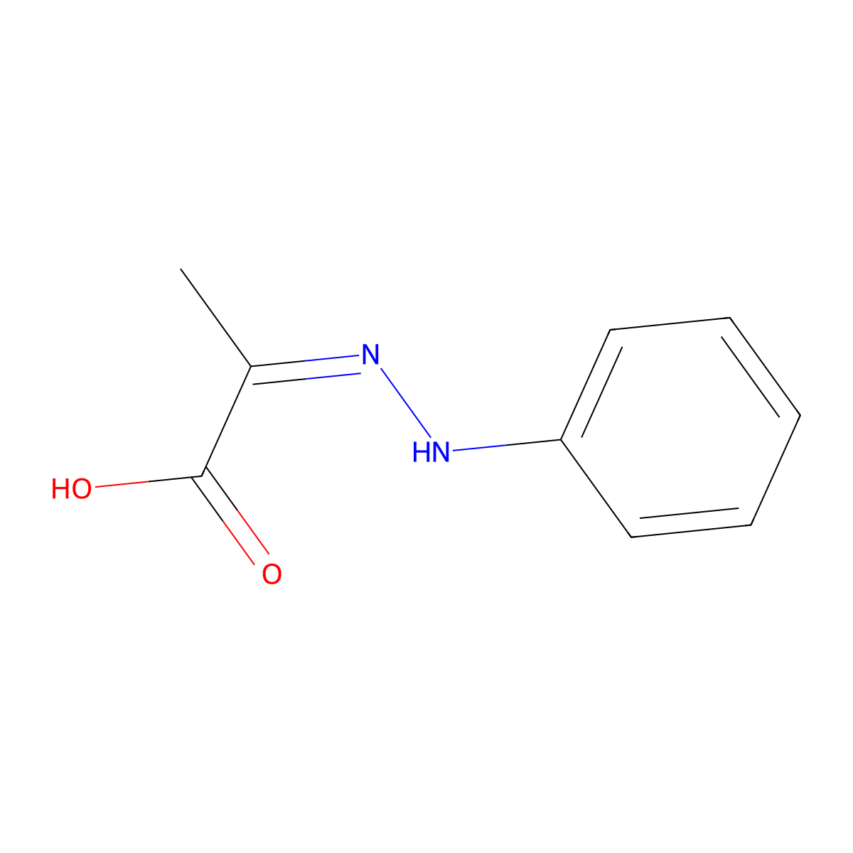 Pyruvic acid phenylhydrazone molecular structure, CAS 50706-00-8