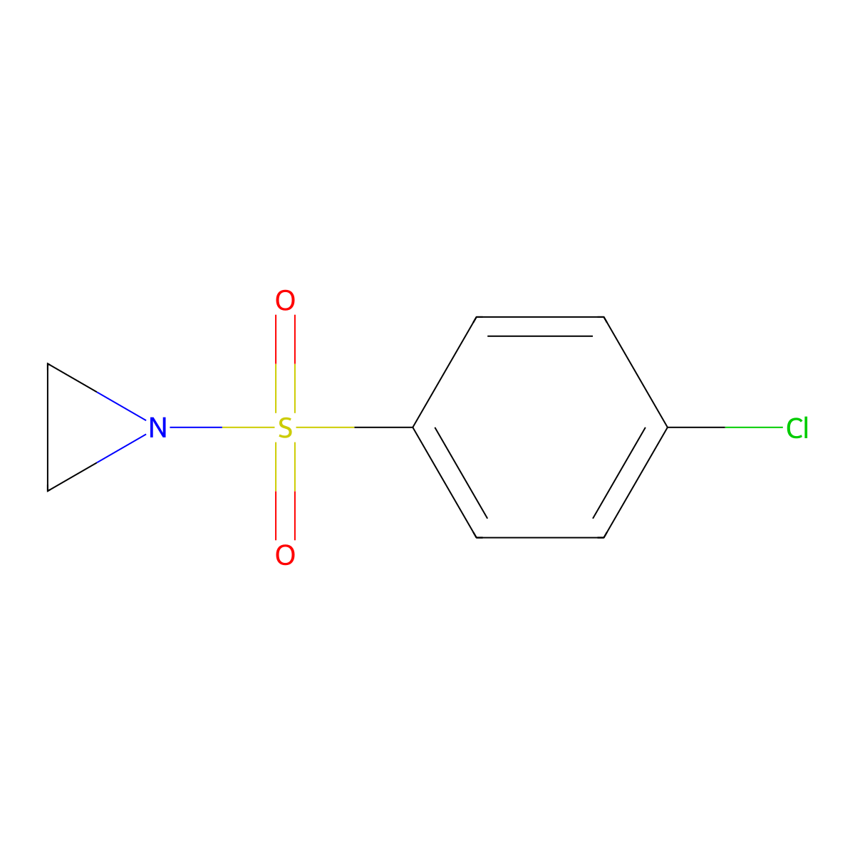 1-(4-Chlorobenzenesulfonyl)aziridine molecular structure, CAS 50707-38-5