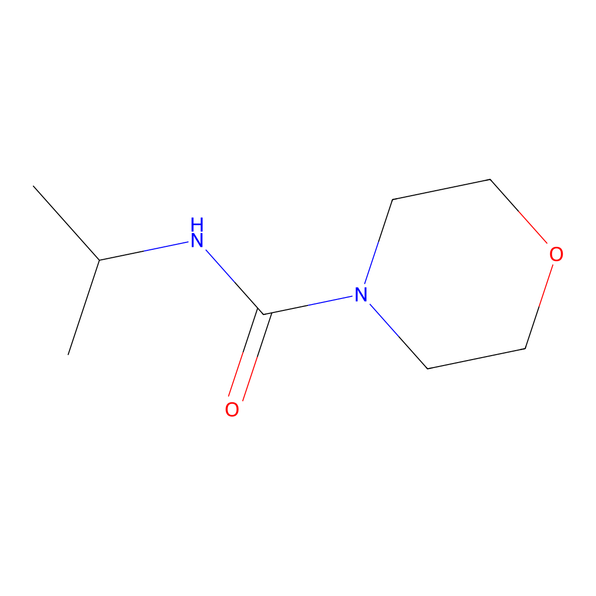 4-Morpholinecarboxamide, N-(1-methylethyl)- molecular structure, CAS 50708-02-6