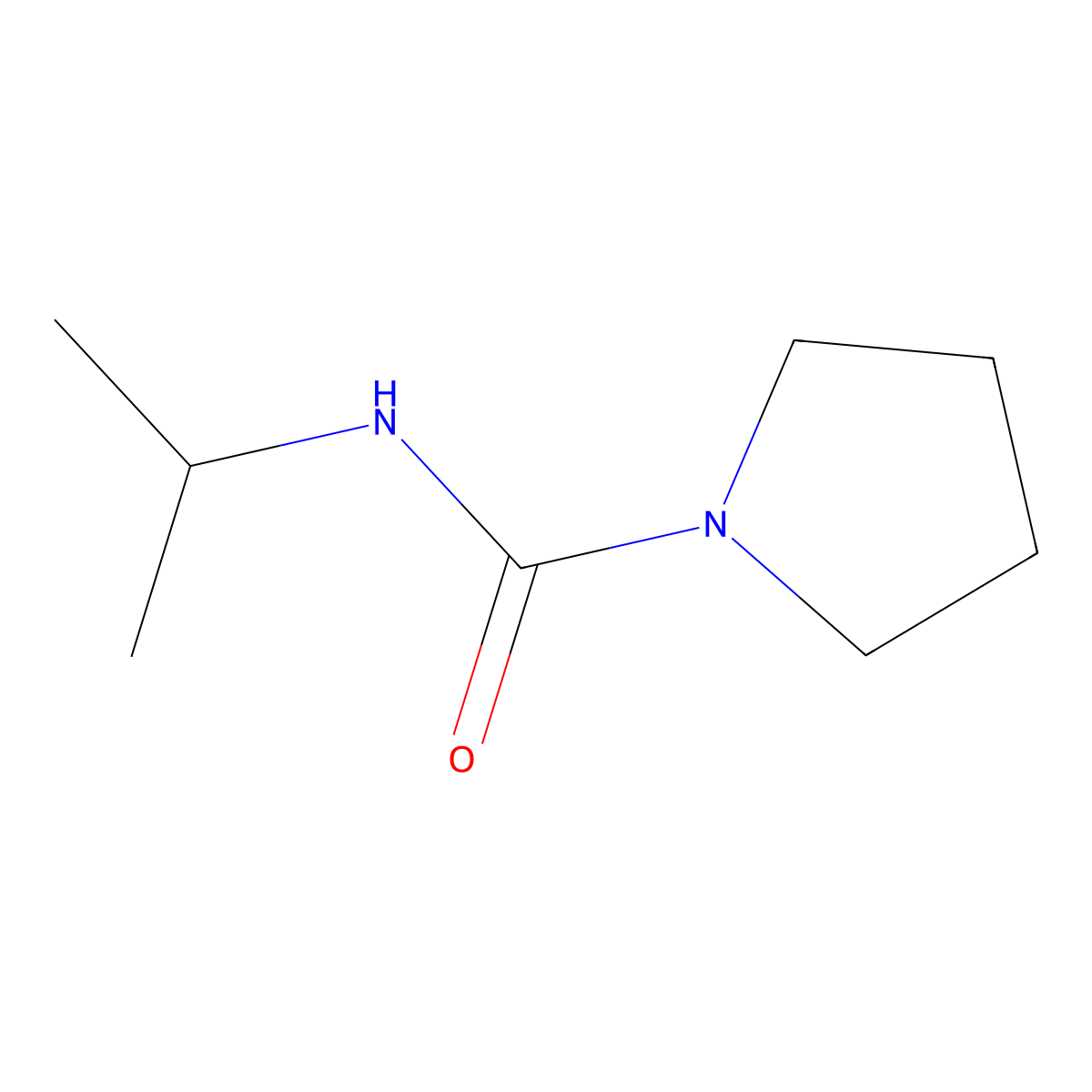 N-isopropylpyrrolidine-1-carboxamide molecular structure, CAS 50708-03-7
