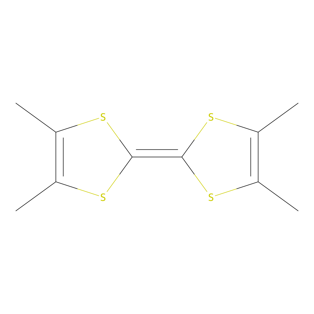 Tetramethyltetrathiafulvalene molecular structure, CAS 50708-37-7