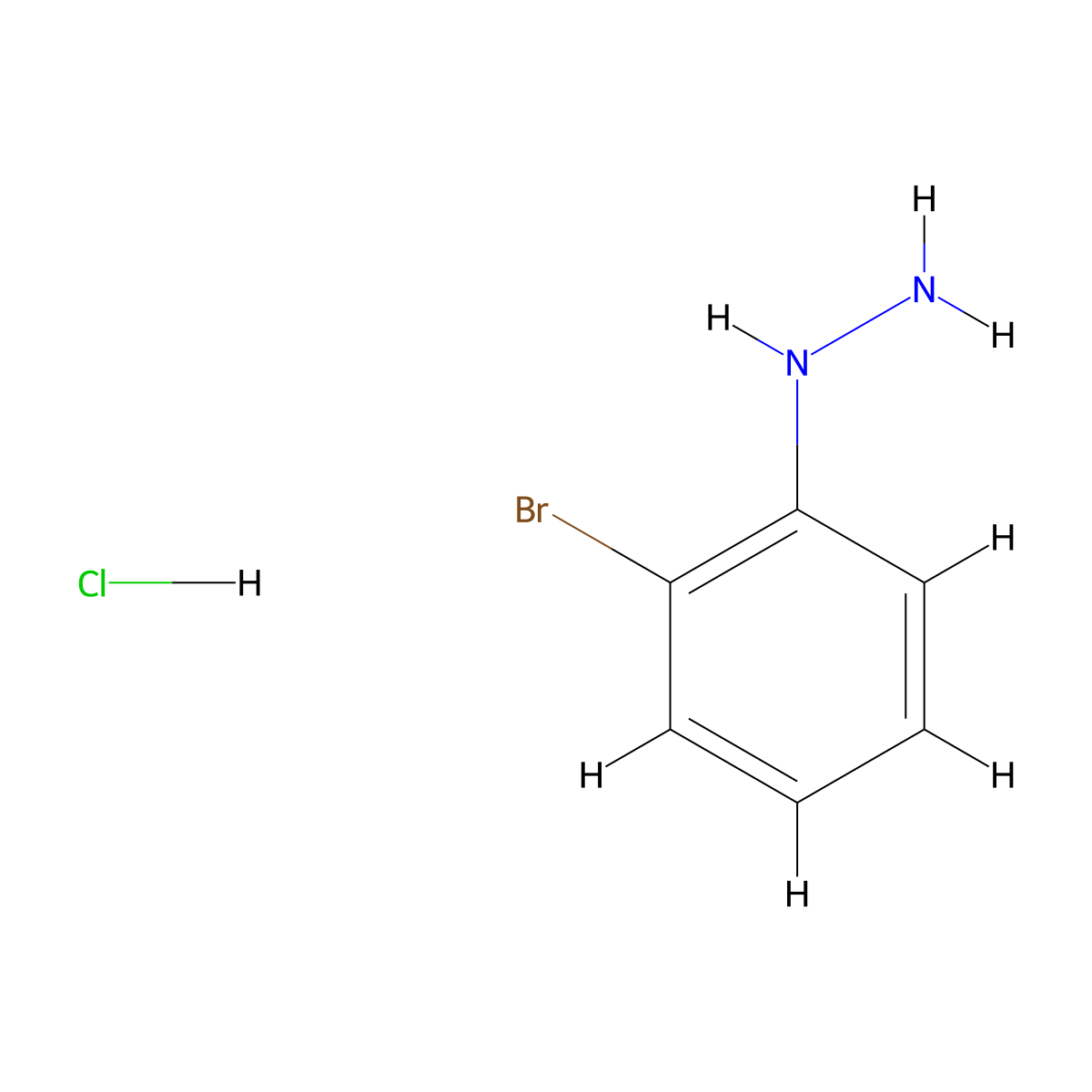 2-Bromophenylhydrazine hydrochloride molecular structure, CAS 50709-33-6