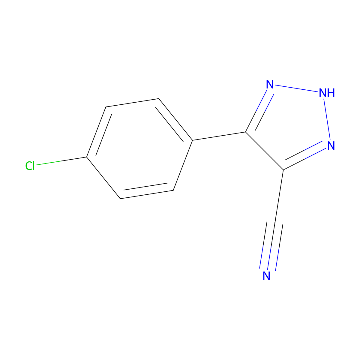 4-(4-chlorophenyl)-5-cyano-2H-1,2,3-triazole molecular structure, CAS 50710-06-0