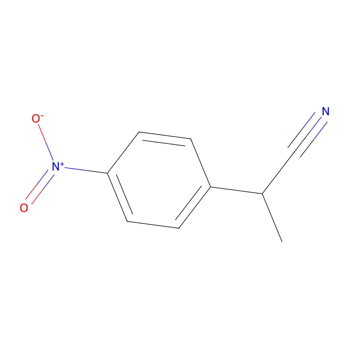 2-(4-Nitrophenyl)propiononitrile molecular structure, CAS 50712-63-5