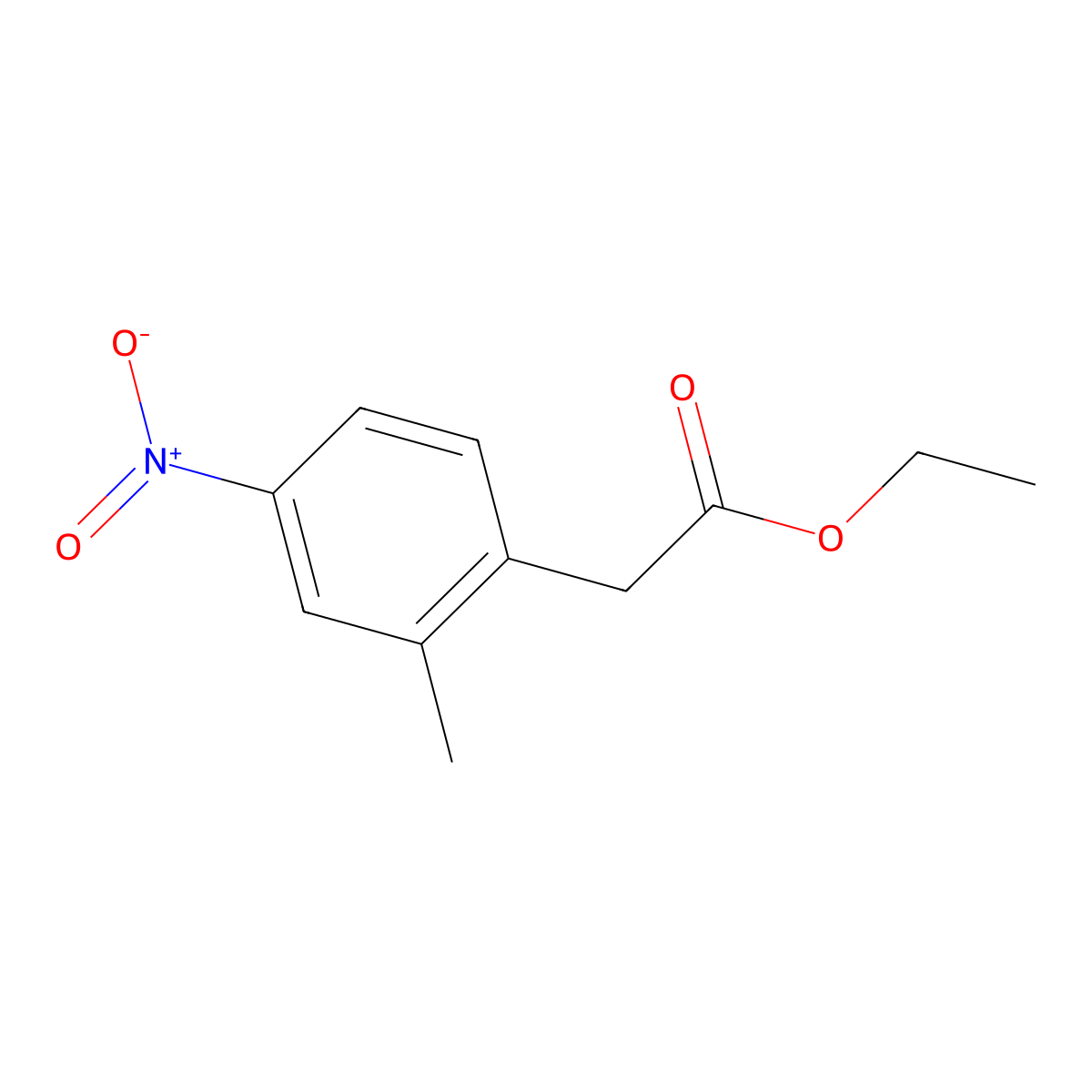 Ethyl 2-(2-methyl-4-nitrophenyl)acetate molecular structure, CAS 50712-66-8