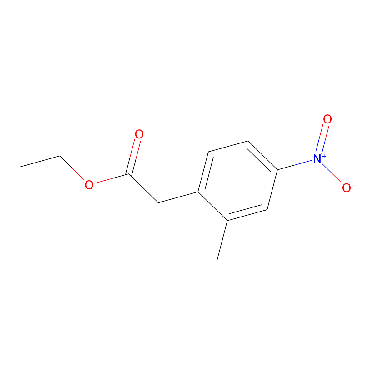 Ethyl 2-(2-methyl-4-nitrophenyl)acetate molecular structure, CAS 50712-66-8