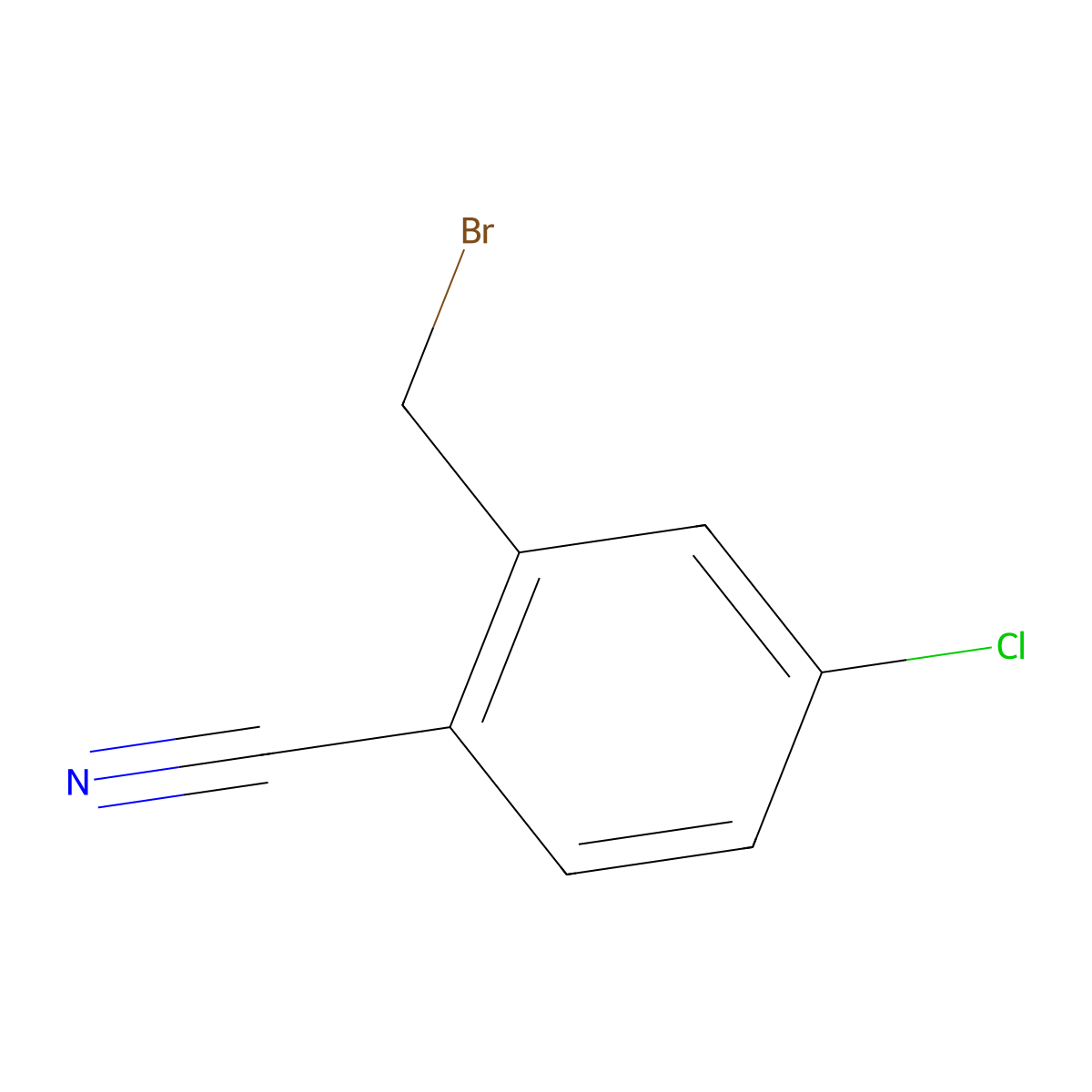 2-(Bromomethyl)-4-chlorobenzonitrile molecular structure, CAS 50712-67-9