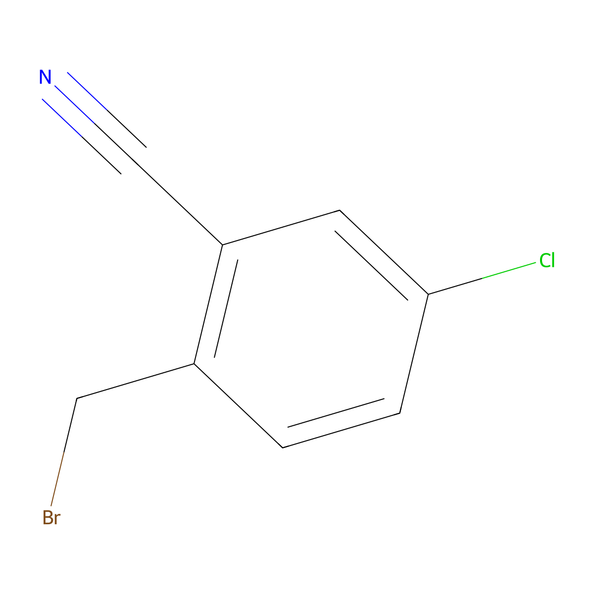2-(Bromomethyl)-5-chlorobenzonitrile molecular structure, CAS 50712-69-1