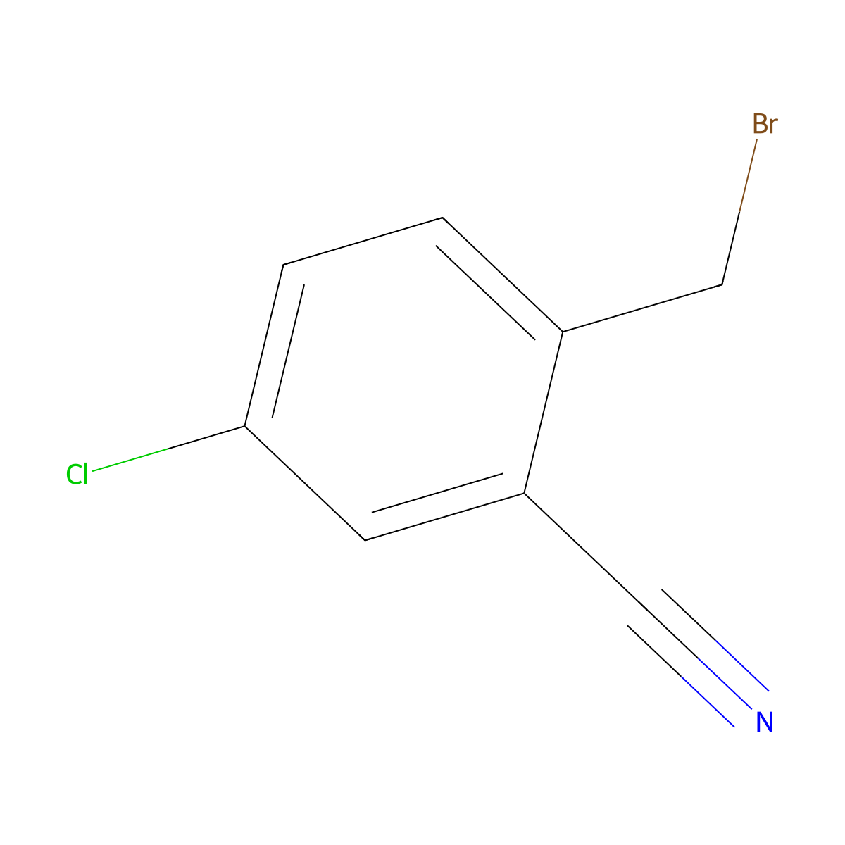 2-(Bromomethyl)-5-chlorobenzonitrile molecular structure, CAS 50712-69-1