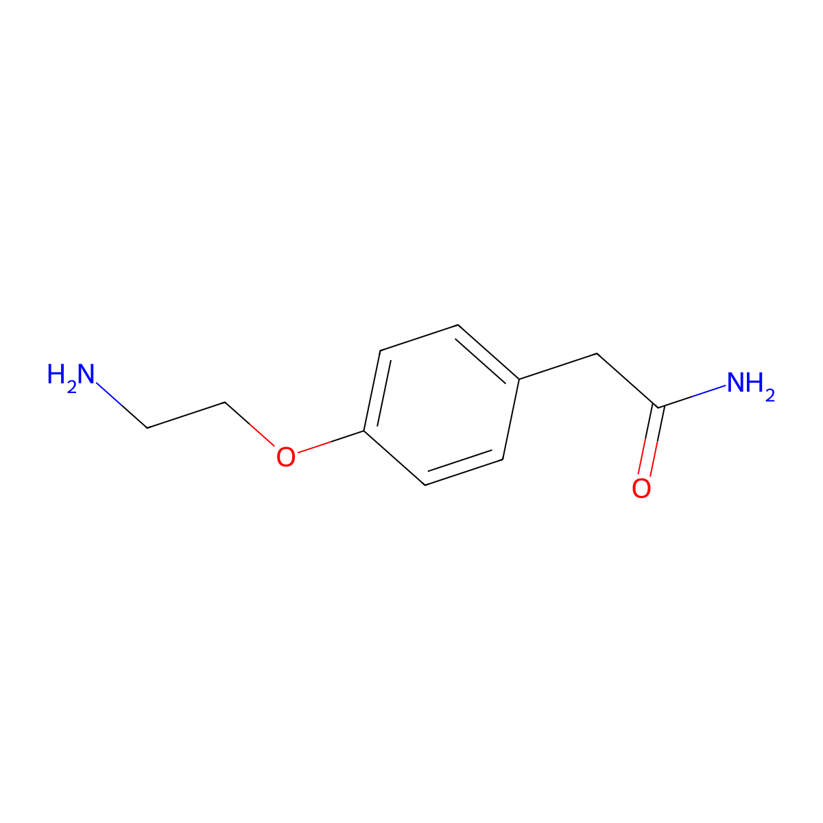 2-[4-(2-Aminoethoxy)phenyl]acetamide molecular structure, CAS 50714-62-0