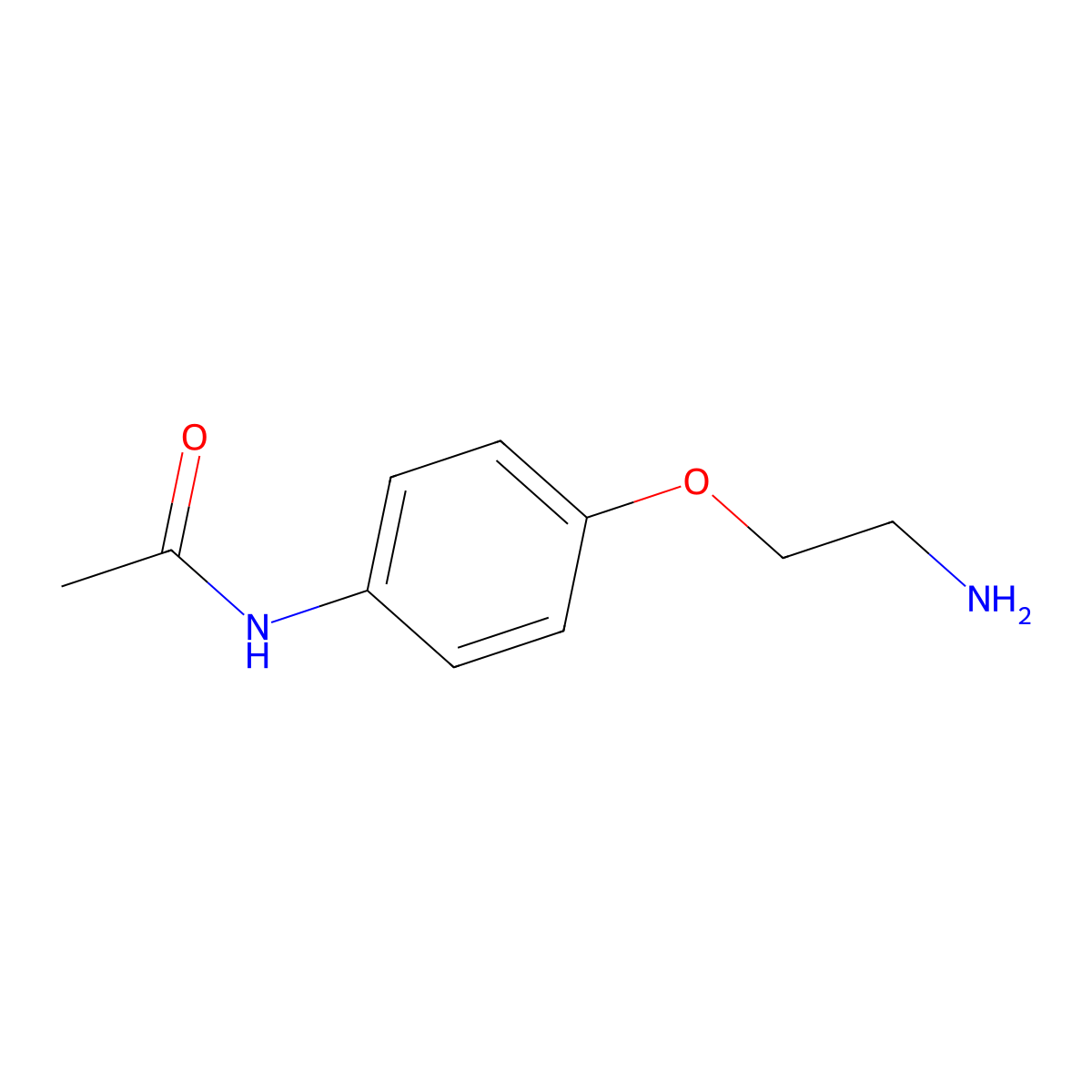 N-[4-(2-aminoethoxy)phenyl]acetamide molecular structure, CAS 50714-66-4