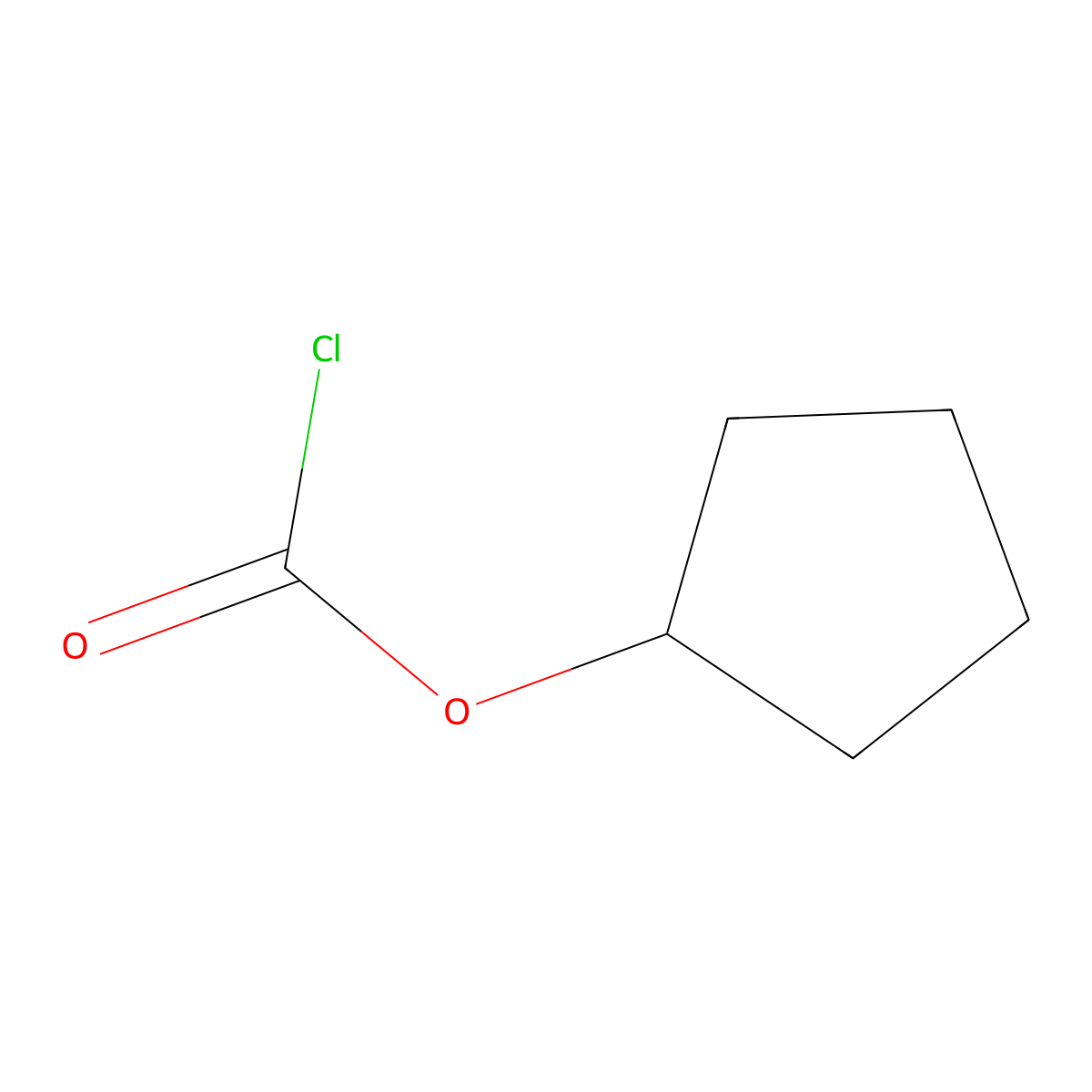 Cyclopentyl chloroformate molecular structure, CAS 50715-28-1