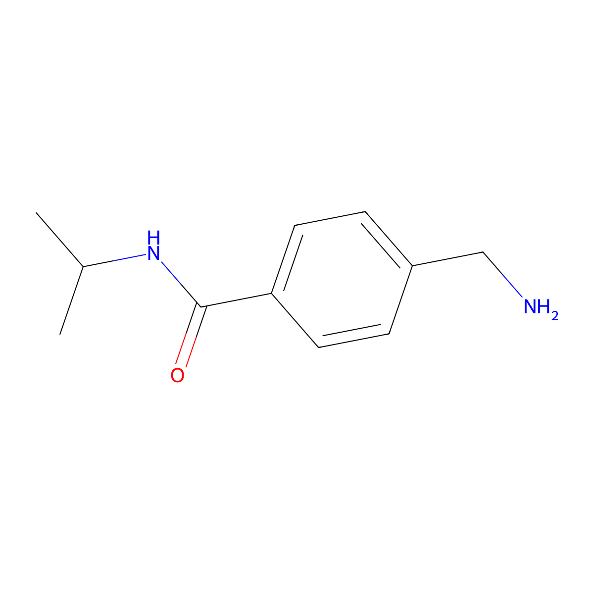 N-Isopropyl 4-(aminomethyl)benzamide molecular structure, CAS 5072-27-5
