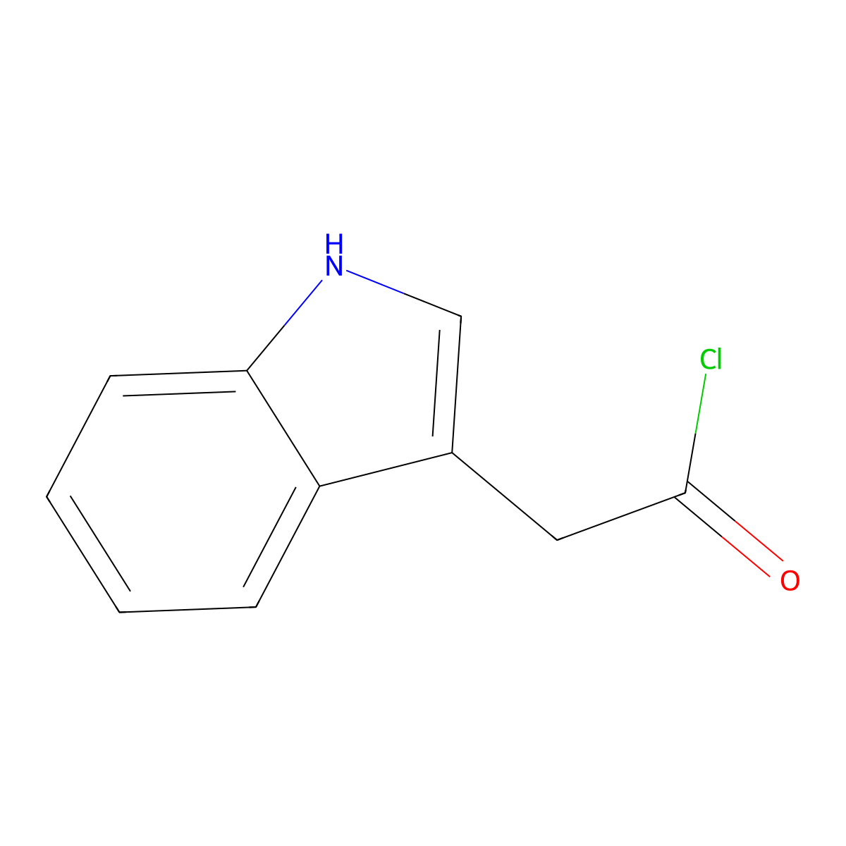 1H-Indole-3-acetyl chloride molecular structure, CAS 50720-05-3