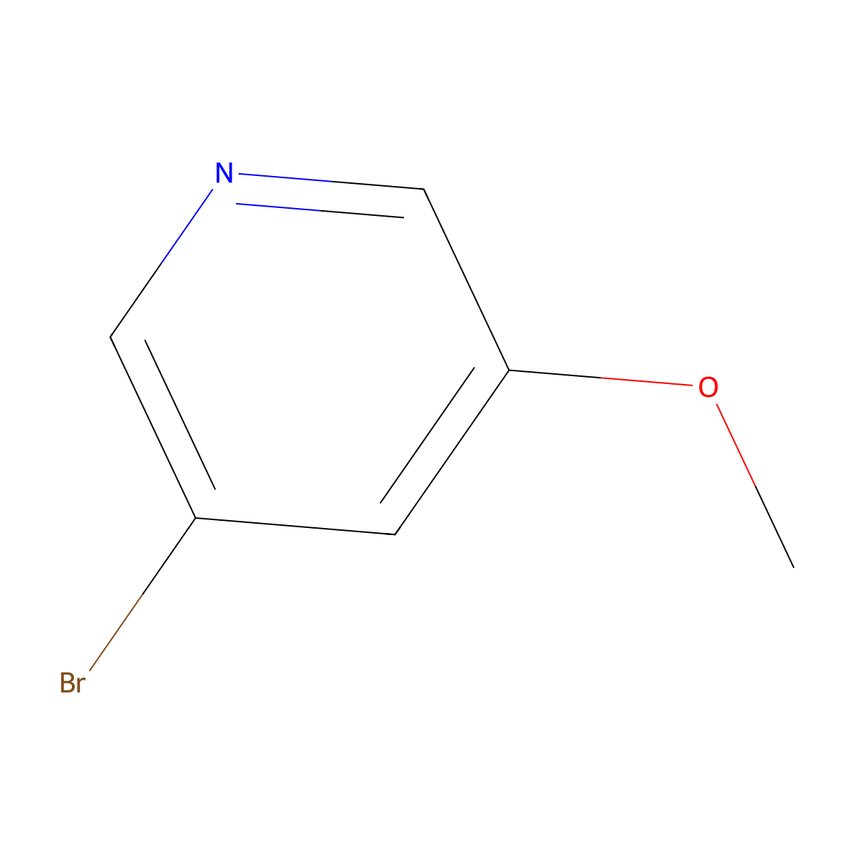 3-Bromo-5-methoxypyridine molecular structure, CAS 50720-12-2