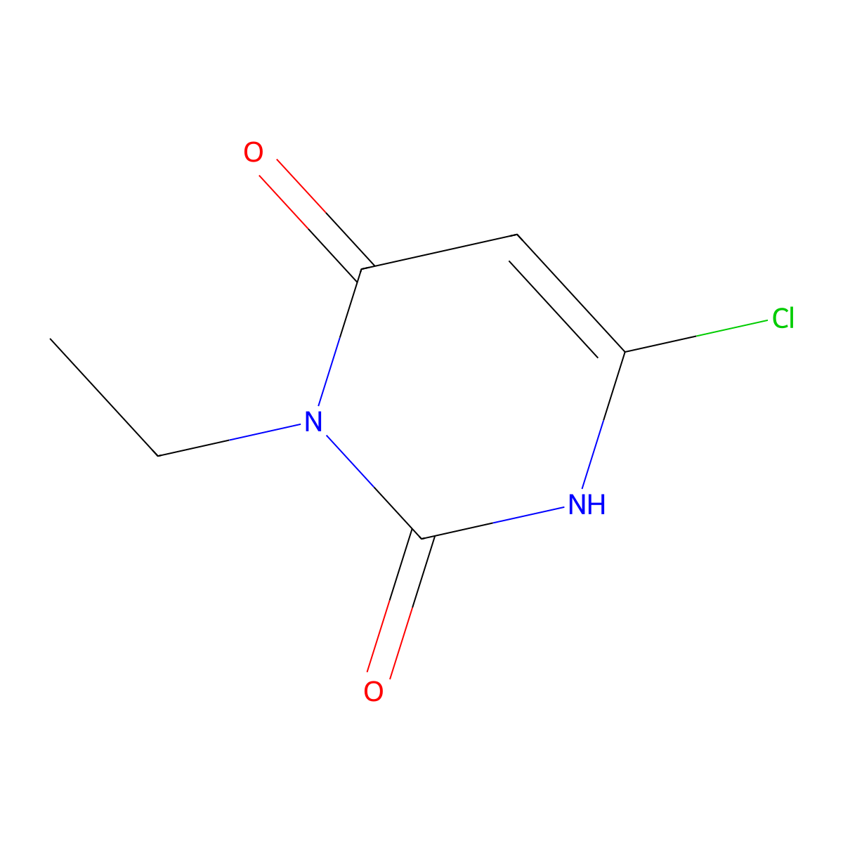 6-Chloro-3-ethyl-1,2,3,4-tetrahydropyrimidine-2,4-dione molecular structure, CAS 50721-47-6