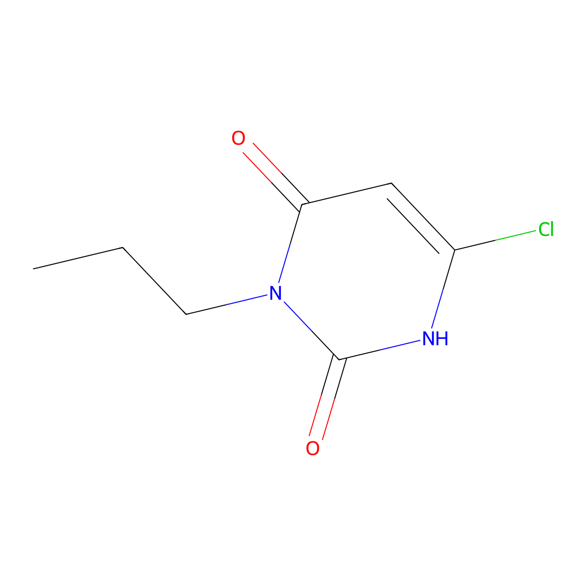 6-chloro-3-propylpyrimidine-2,4(1H,3H)-dione molecular structure, CAS 50721-48-7