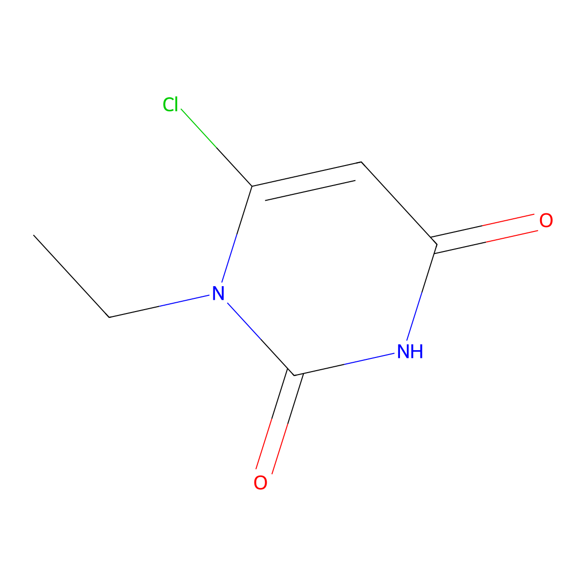 6-Chloro-1-ethyl-1,2,3,4-tetrahydropyrimidine-2,4-dione molecular structure, CAS 50721-55-6