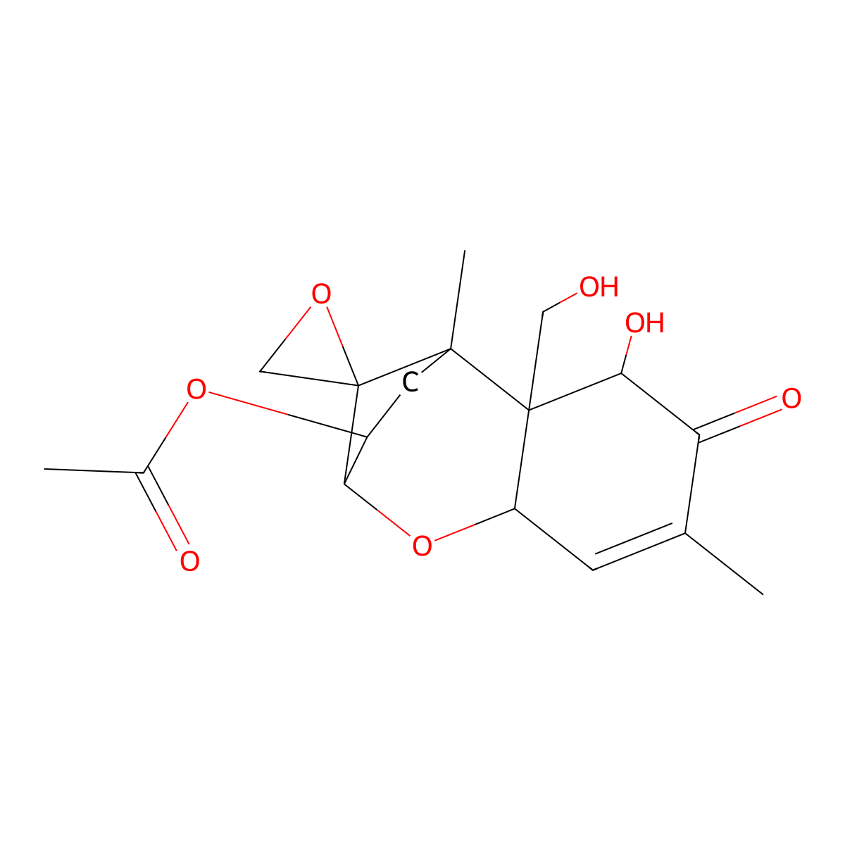 3-Acetyldeoxynivalenol molecular structure, CAS 50722-38-8