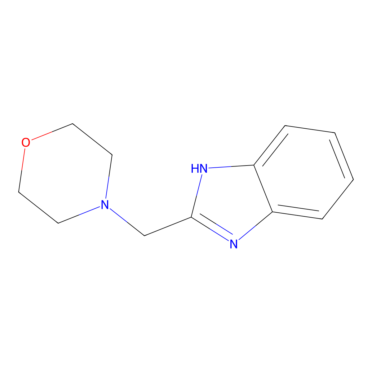 2-Morpholin-4-ylmethyl-1H-benzoimidazole molecular structure, CAS 50722-89-9