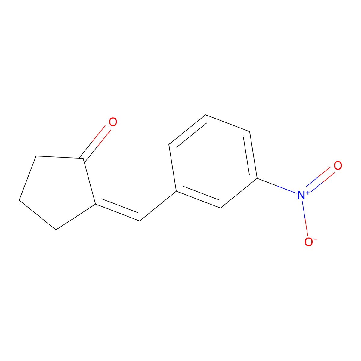 2-[(3-Nitrophenyl)methylidene]cyclopentan-1-one molecular structure, CAS 507227-92-1