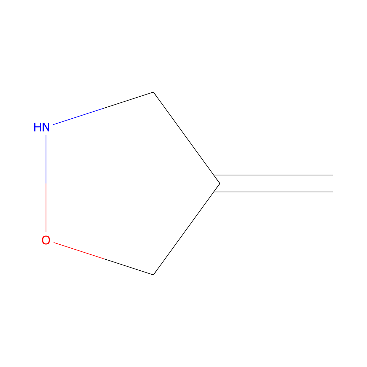 4-Methylidene-1,2-oxazolidine molecular structure, CAS 507235-03-2