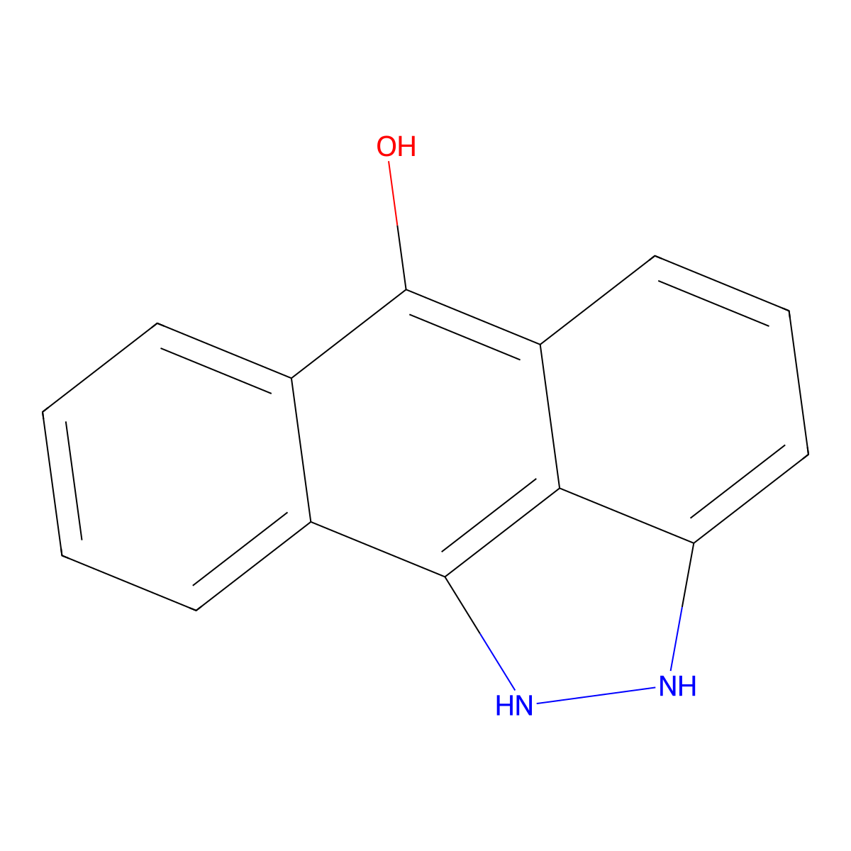 Dibenz[cd,g]indazol-6-ol, 1,2-dihydro- molecular structure, CAS 507237-31-2