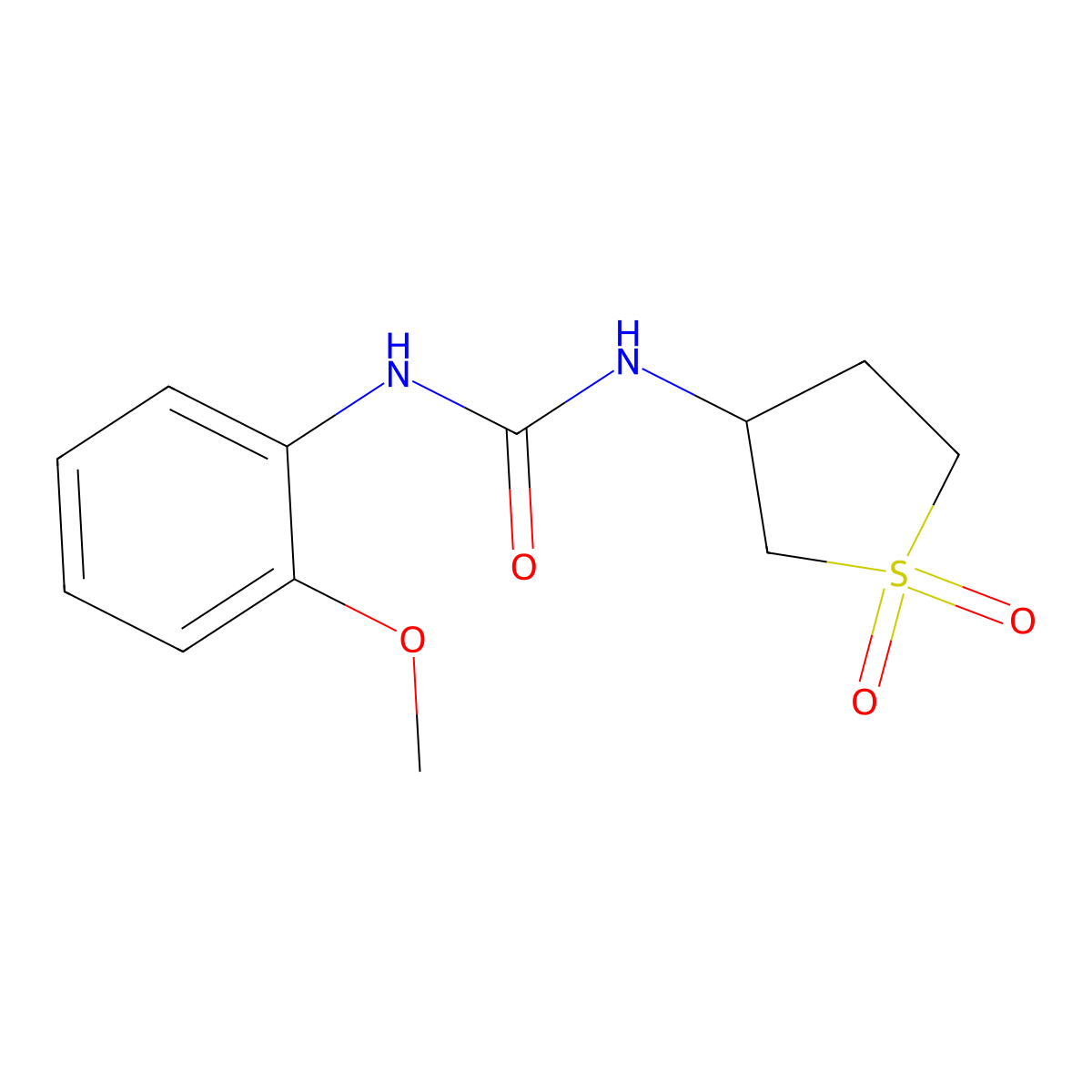 1-(1,1-Dioxidotetrahydrothiophen-3-yl)-3-(2-methoxyphenyl)urea molecular structure, CAS 507253-00-1