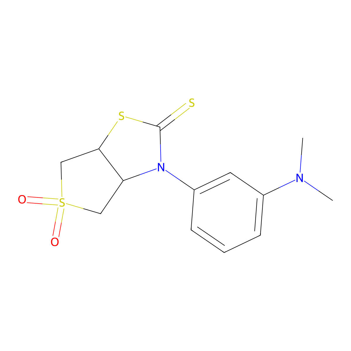 3-[3-(dimethylamino)phenyl]tetrahydrothieno[3,4-d][1,3]thiazole-2(3H)-thione 5,5-dioxide molecular structure, CAS 507255-08-5