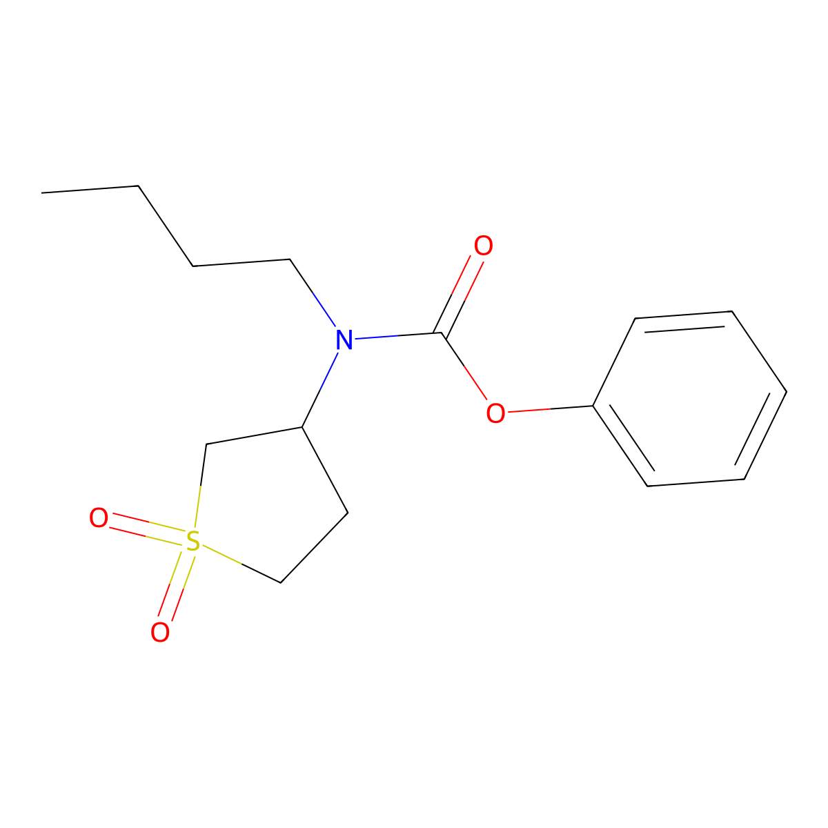 Phenyl butyl(1,1-dioxidotetrahydrothiophen-3-yl)carbamate molecular structure, CAS 507257-87-6