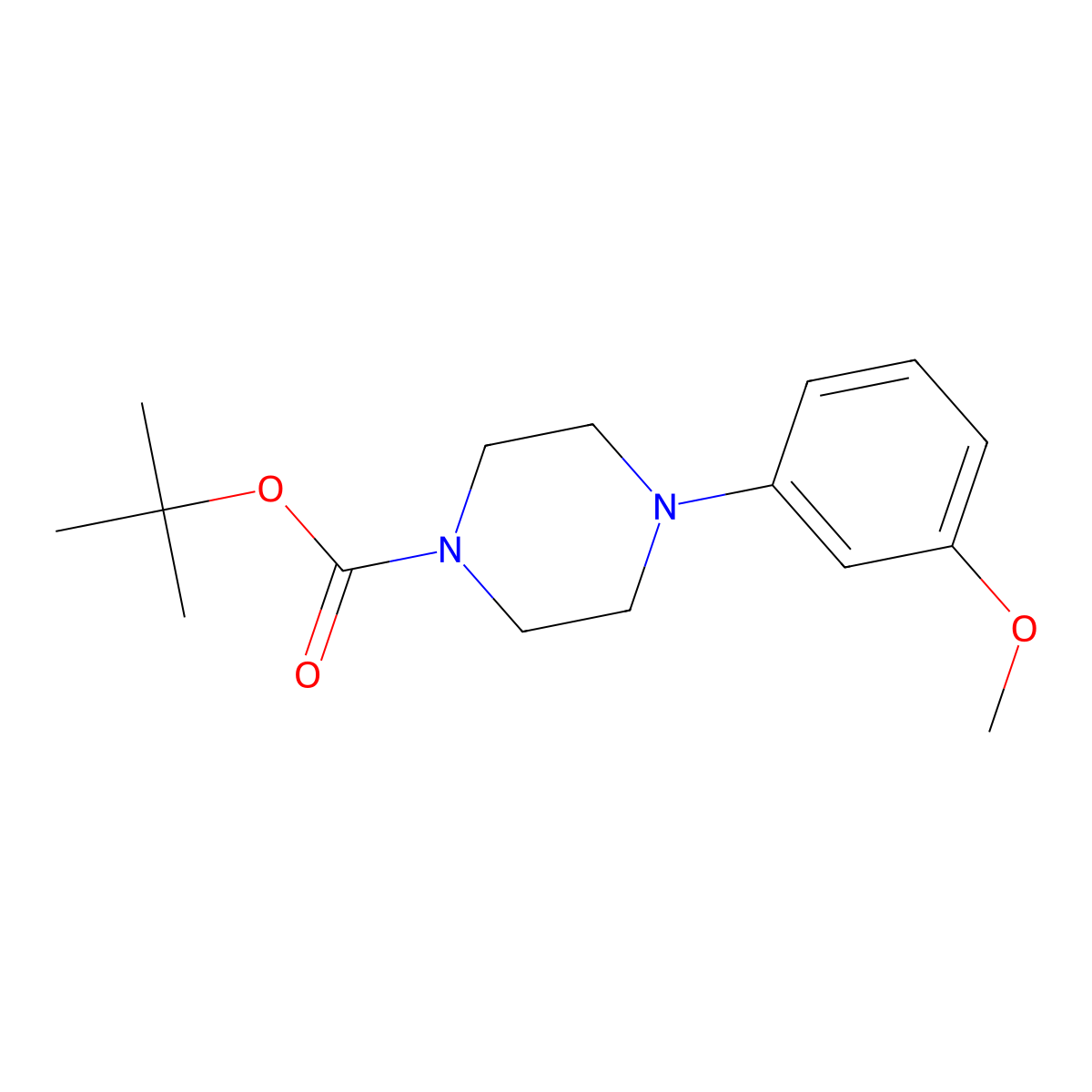 Tert-butyl 4-(3-methoxyphenyl)piperazine-1-carboxylate molecular structure, CAS 507263-18-5