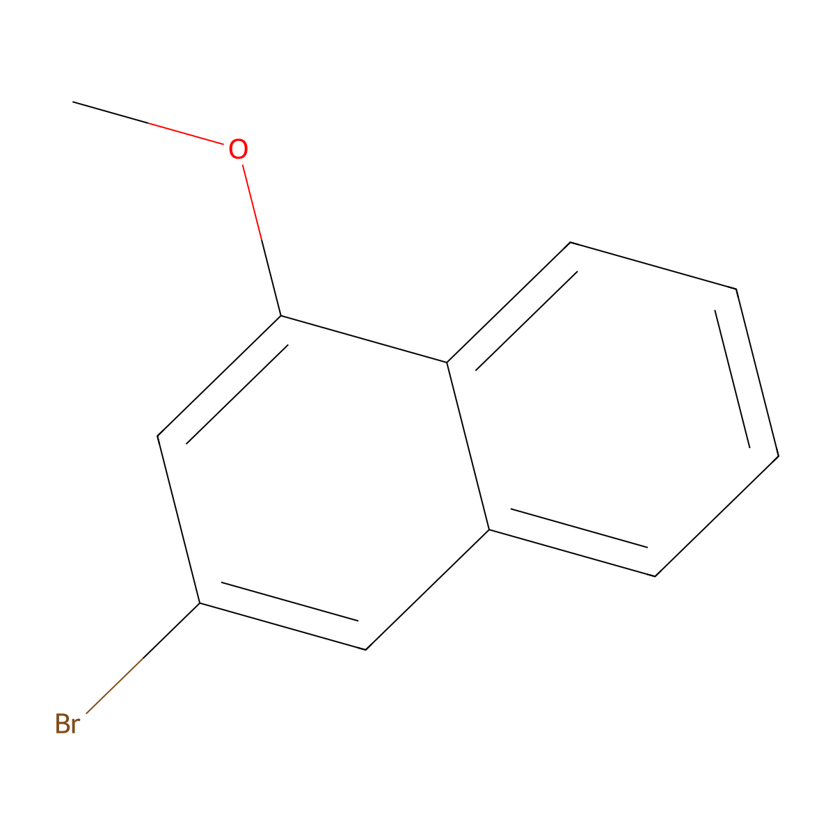 3-Bromo-1-methoxynaphthalene molecular structure, CAS 507266-70-8