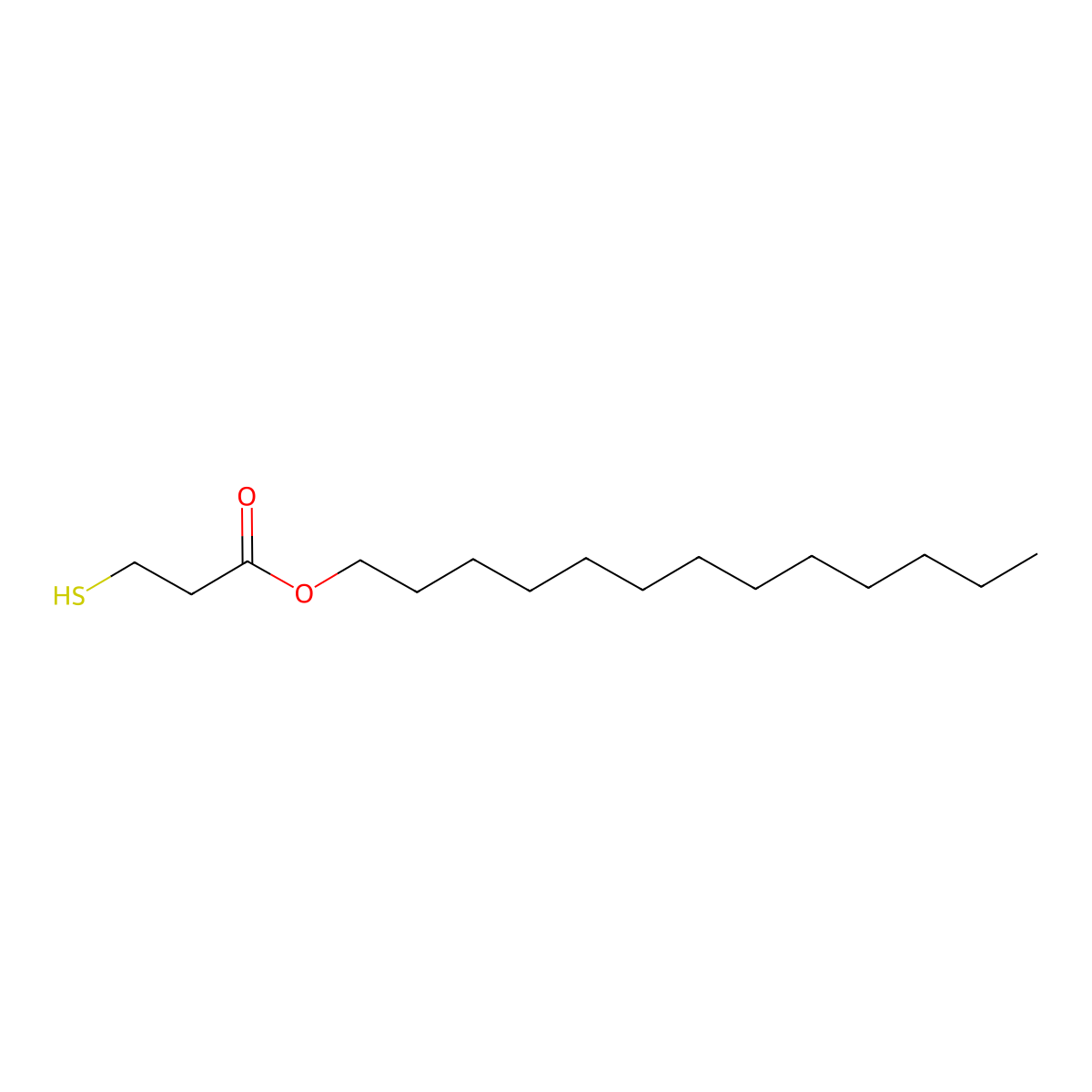 Propanoic acid, 3-mercapto-, tridecyl ester molecular structure, CAS 50727-77-0