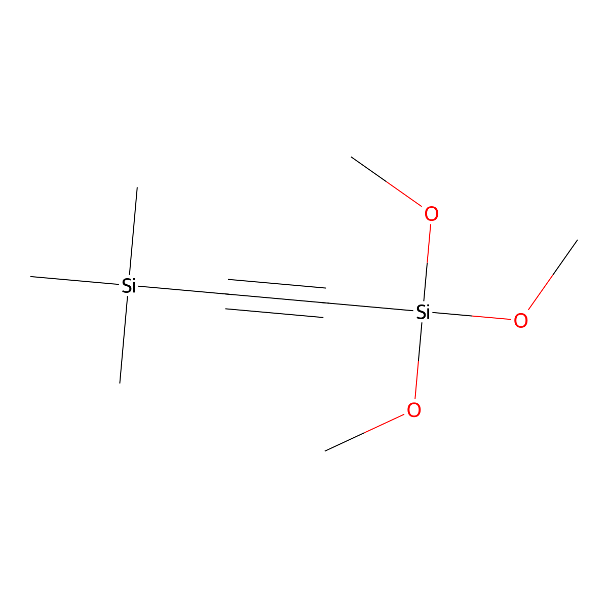 Trimethoxy[(trimethylsilyl)ethynyl]silane molecular structure, CAS 50727-84-9