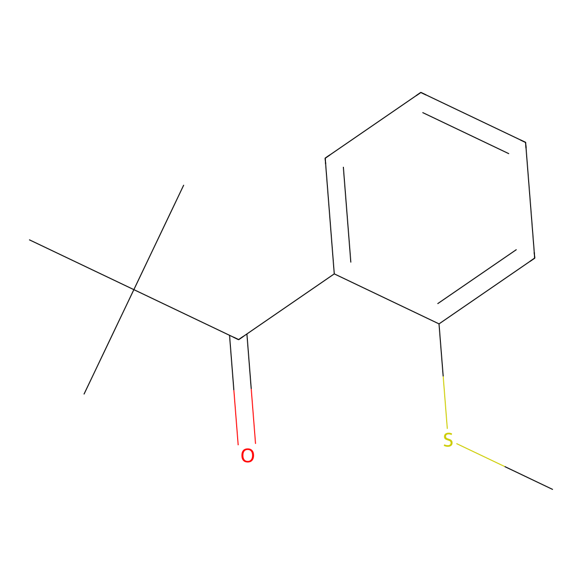2,2-Dimethyl-2'-thiomethylpropiophenone molecular structure, CAS 507272-92-6