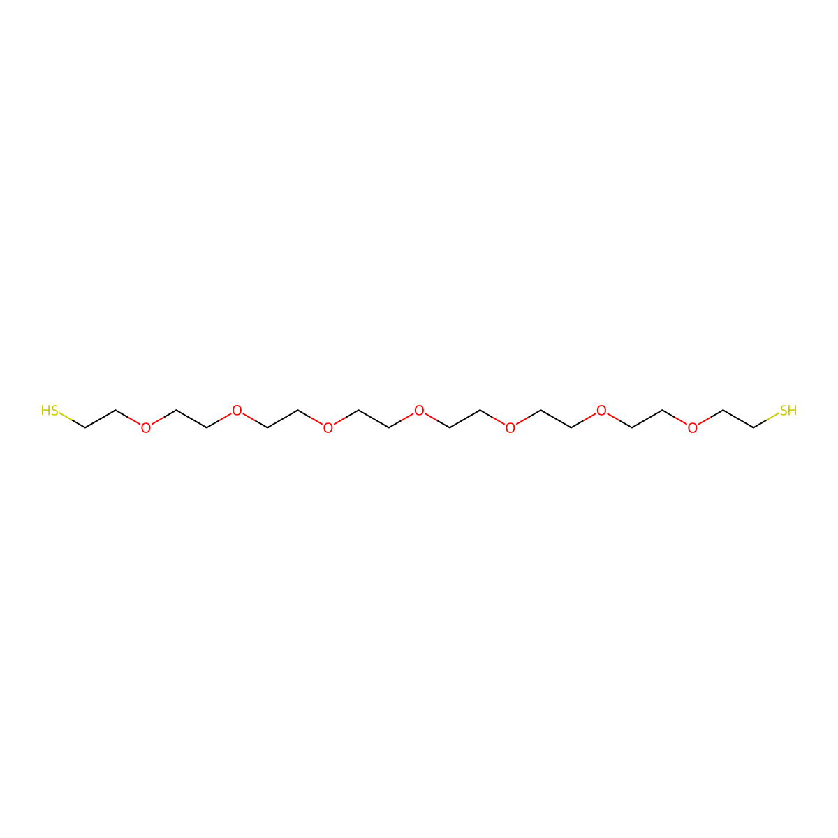 Thiol-PEG8-Thiol molecular structure, CAS 50729-71-0