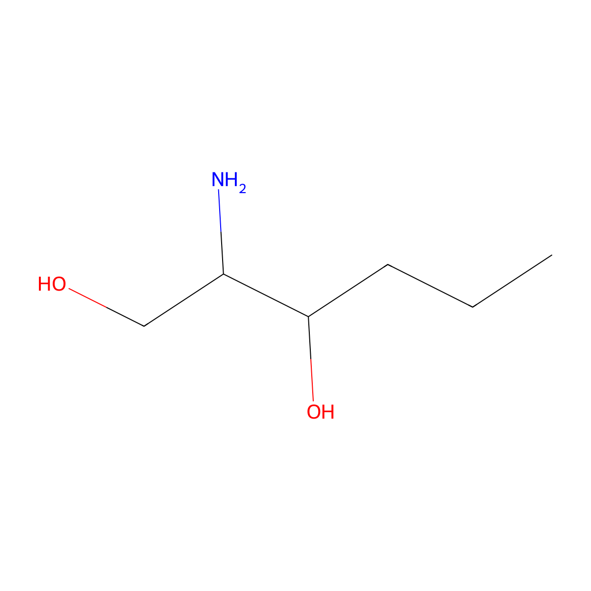 2-Aminohexane-1,3-diol molecular structure, CAS 50730-98-8