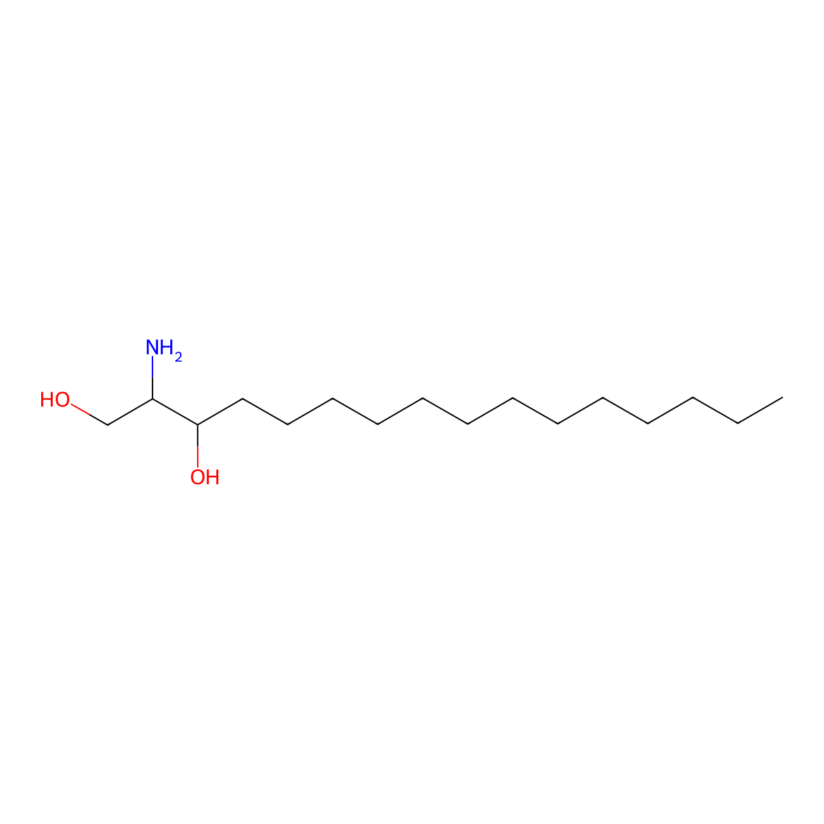 2-Aminohexadecane-1,3-diol molecular structure, CAS 50731-08-3