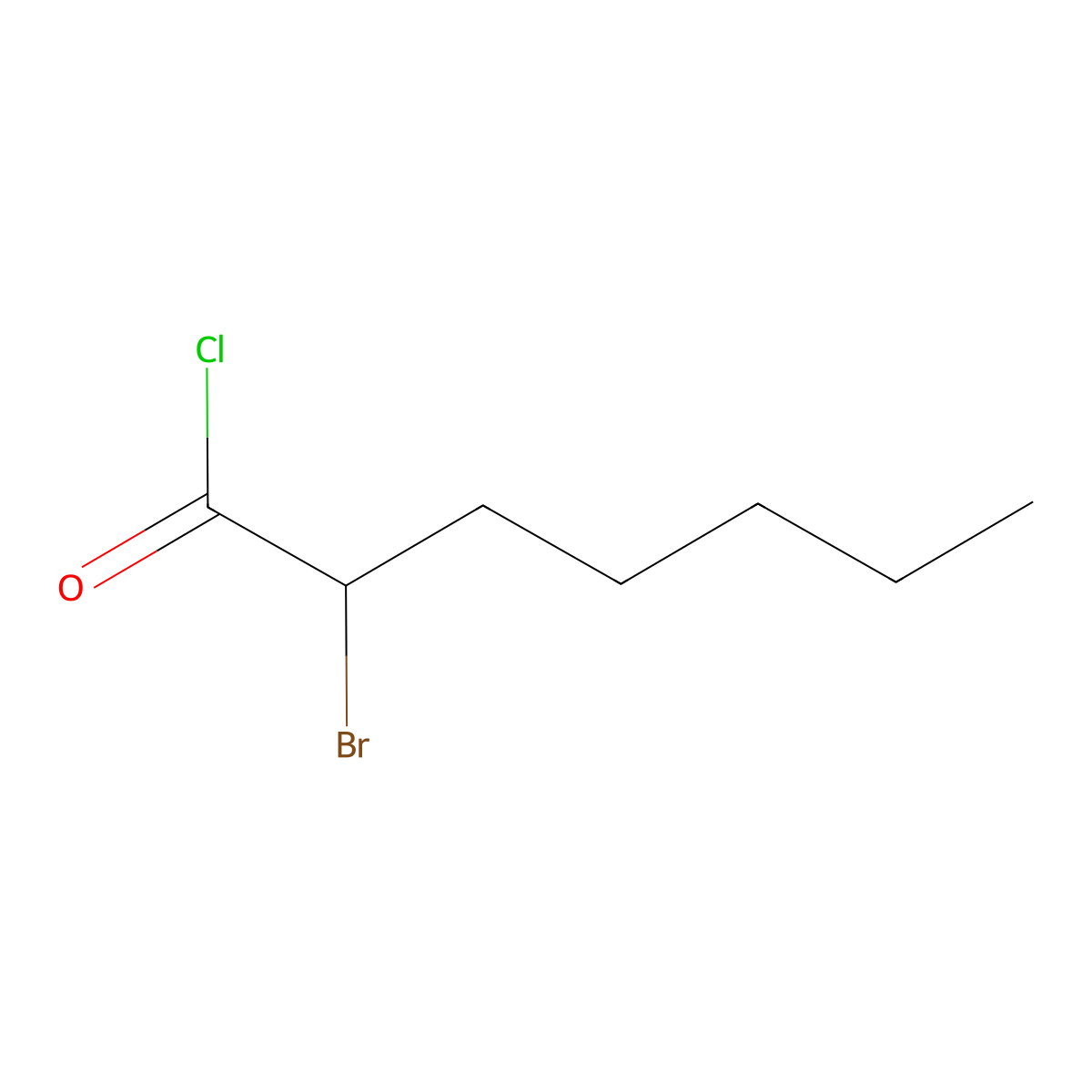 2-Bromoheptanoyl chloride molecular structure, CAS 50733-91-0