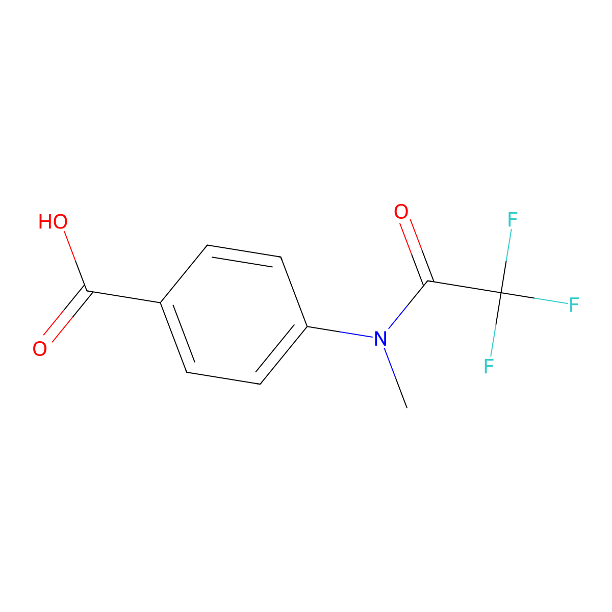 Benzoic acid, 4-[methyl(trifluoroacetyl)amino]- molecular structure, CAS 50734-07-1