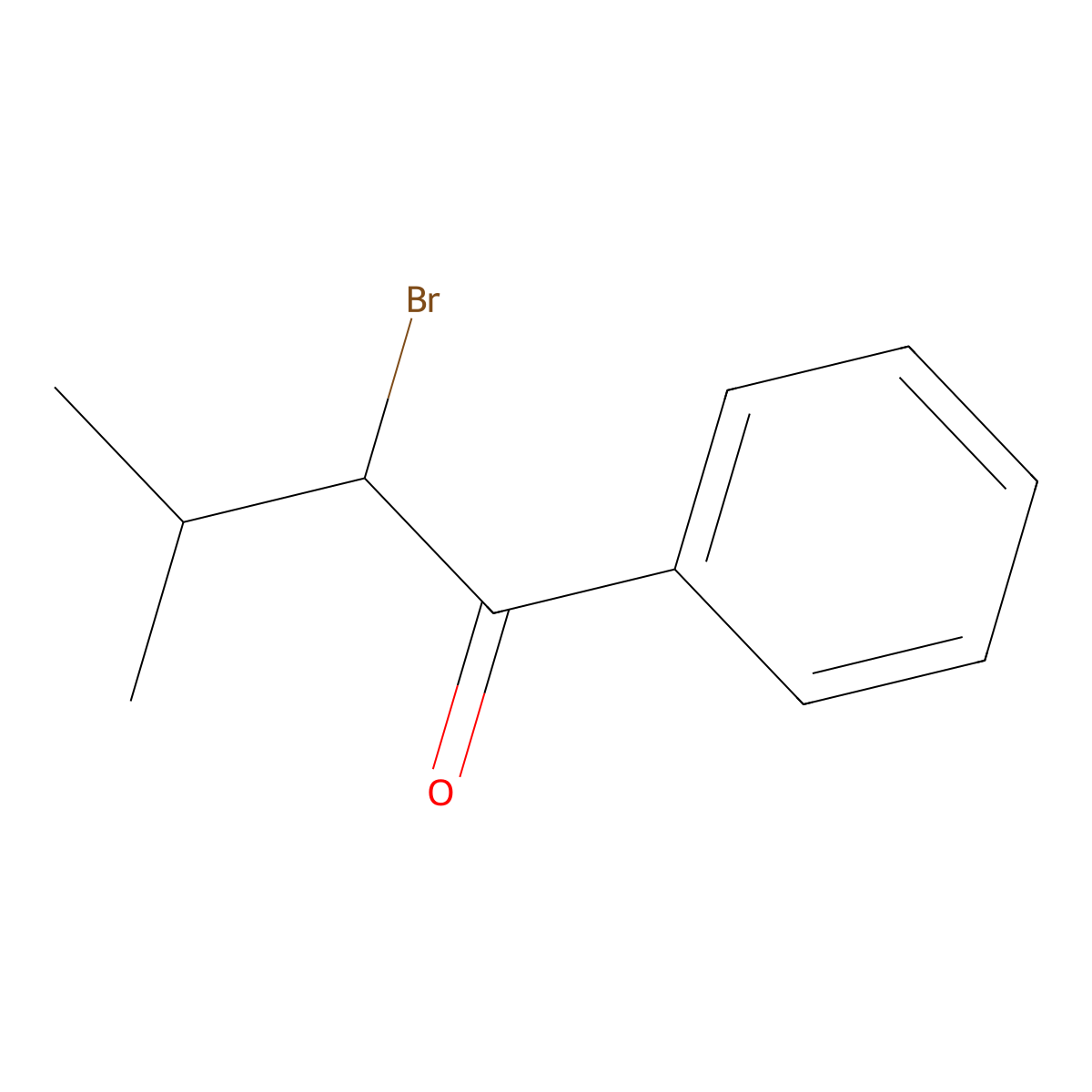 2-Bromo-3-methyl-1-phenylbutan-1-one molecular structure, CAS 50735-03-0