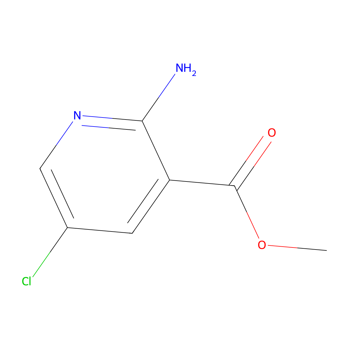 Methyl 2-amino-5-chloronicotinate molecular structure, CAS 50735-33-6