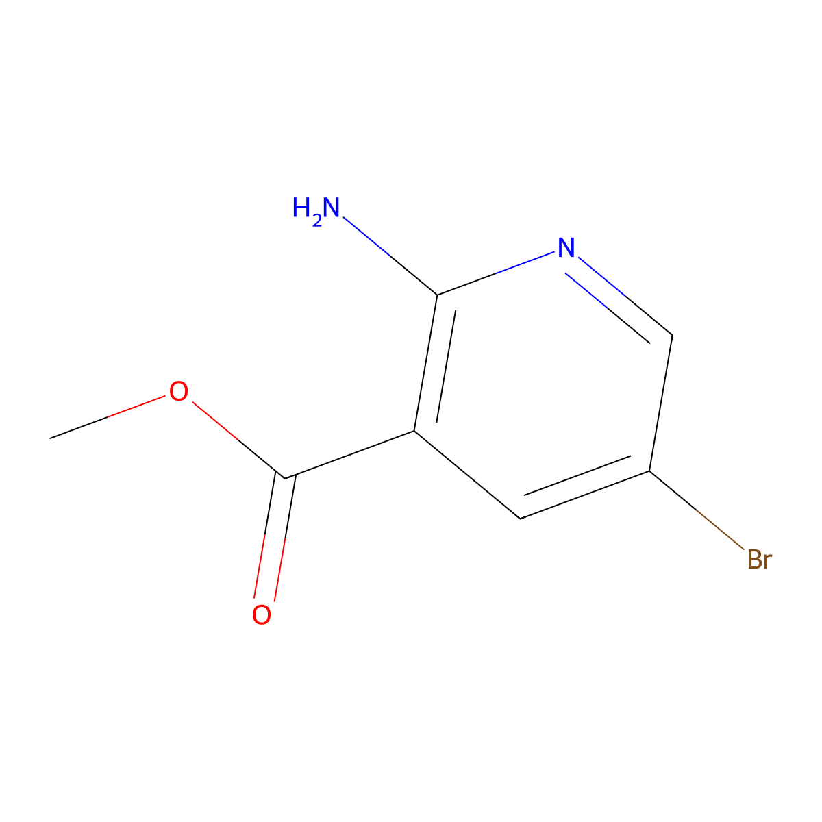 Methyl 2-amino-5-bromonicotinate molecular structure, CAS 50735-34-7