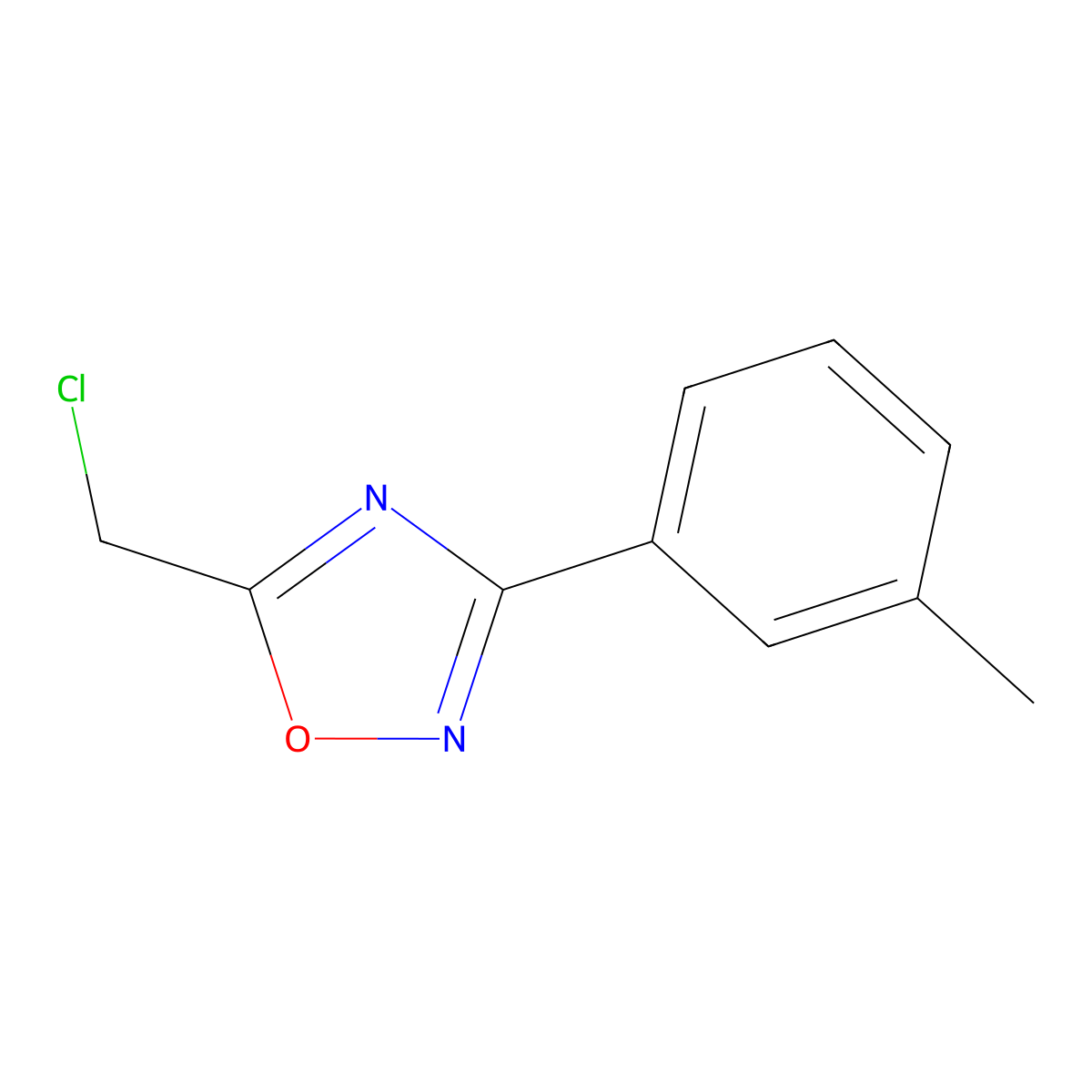 5-(Chloromethyl)-3-(3-methylphenyl)-1,2,4-oxadiazole molecular structure, CAS 50737-31-0